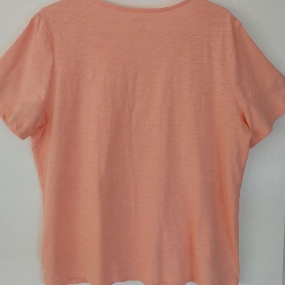 Coral Bay XL Light Tangerine/Coral Embellished Tee - Picture 3 of 5